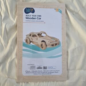 Build Your Own Wooden Car Craft Kit | DIY Wood Model Toy w/ Sandpaper